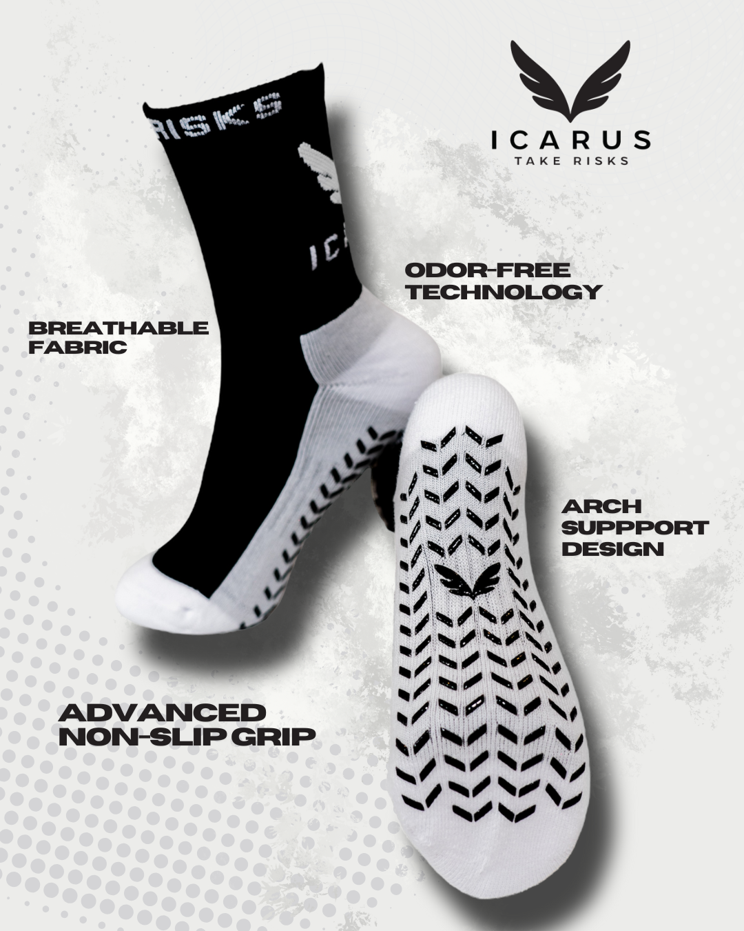 ICARUS GripTech Performance Soccer Socks